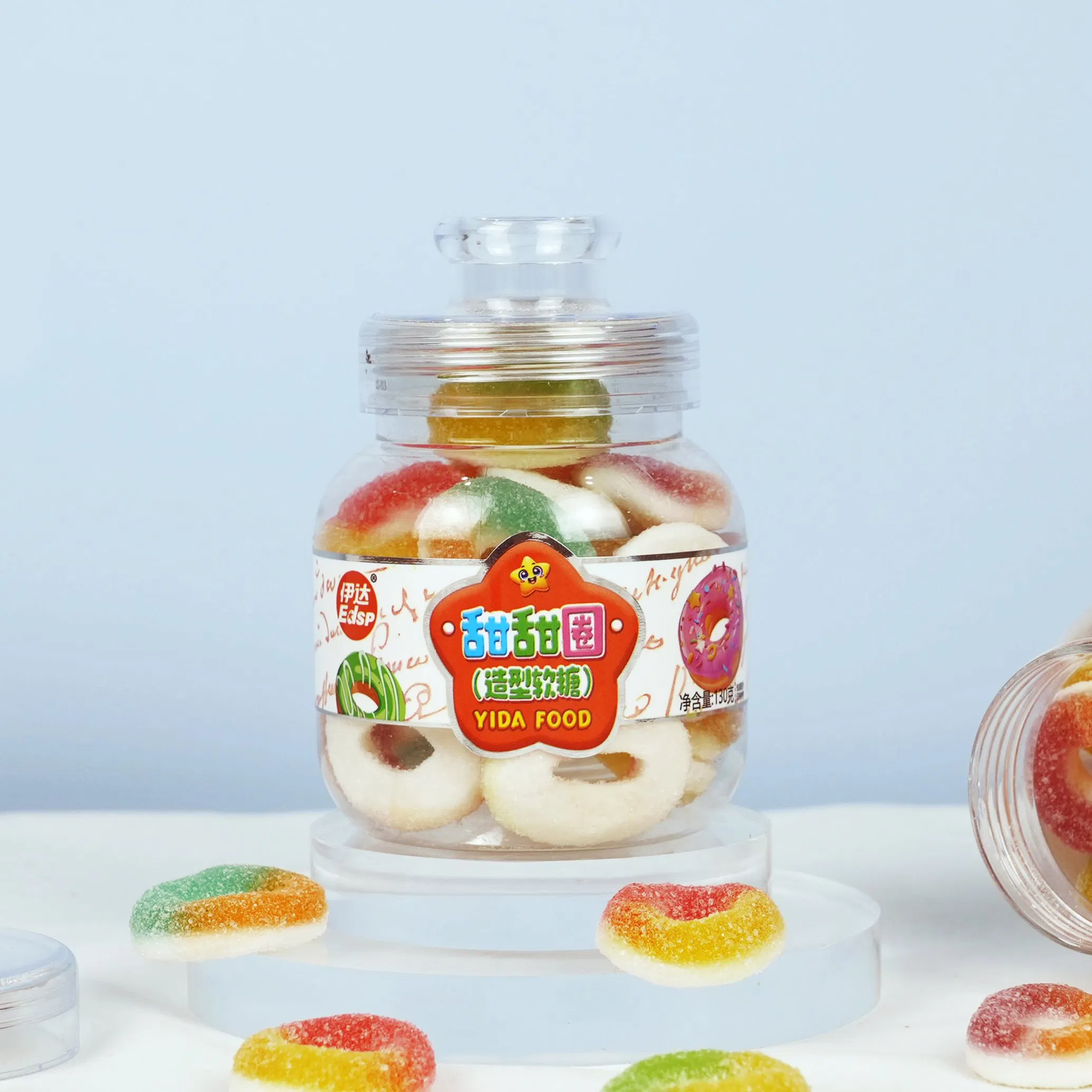 Wholesale Fruit Flavored Fruit Juice Gummies Customized Bottled Sweet and Sour Candy