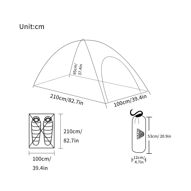 Portable Automatic Pop Camping Tent Fire Prevention with UV Protection Waterproof Strong Wind Resistance for Outdoor Camping