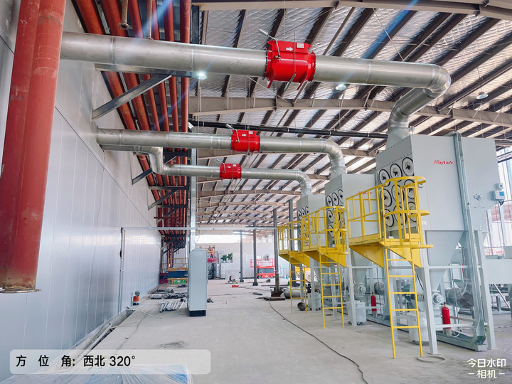 Maycare Big Airflow Horizontal Industrial Cartridge Filter Dust Collector for Shot Blasting