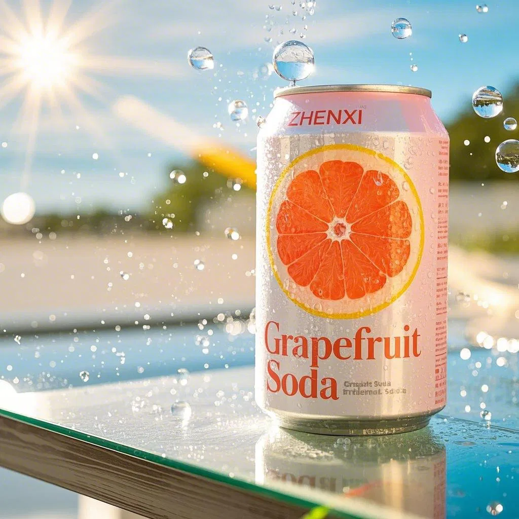 Low Carbon Soda Fruit Water in Lightweight Cans for Green Procurement