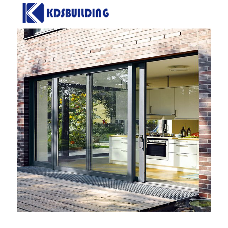 USA Market Hurricane Proof Impact Soundproof Patio Fronts Security Main Aluminum Sliding Doors
