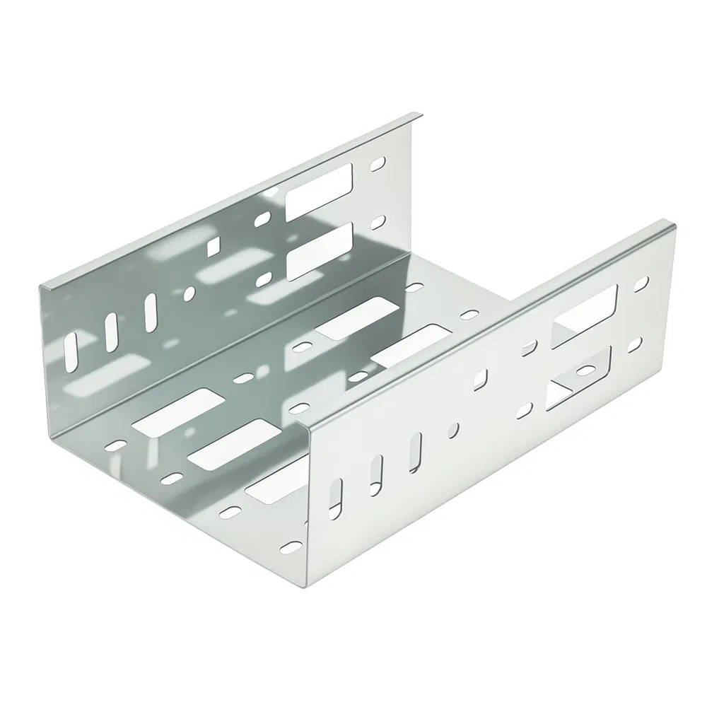 Fireproof Fire Resistance Powder Coated Different Colors Choice Galvanized Perforated Trough Cable Tray Trunking