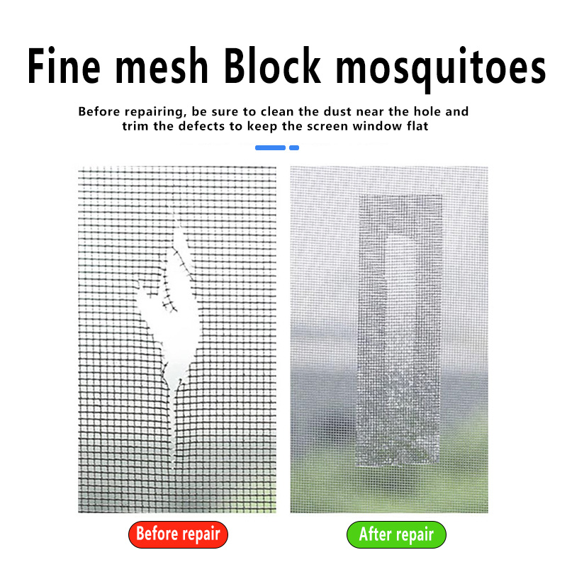 Strong Adhesive &amp; Waterproof Fiberglass Window Screen Repair Kit Tape Fiberglass Mesh Screen Repair Tape