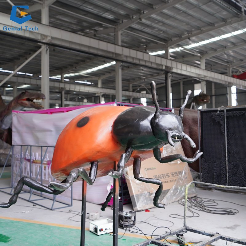 Ccaa05 High Quality Simulation Insects Animatronic Ladybird Model for Garden Decoration