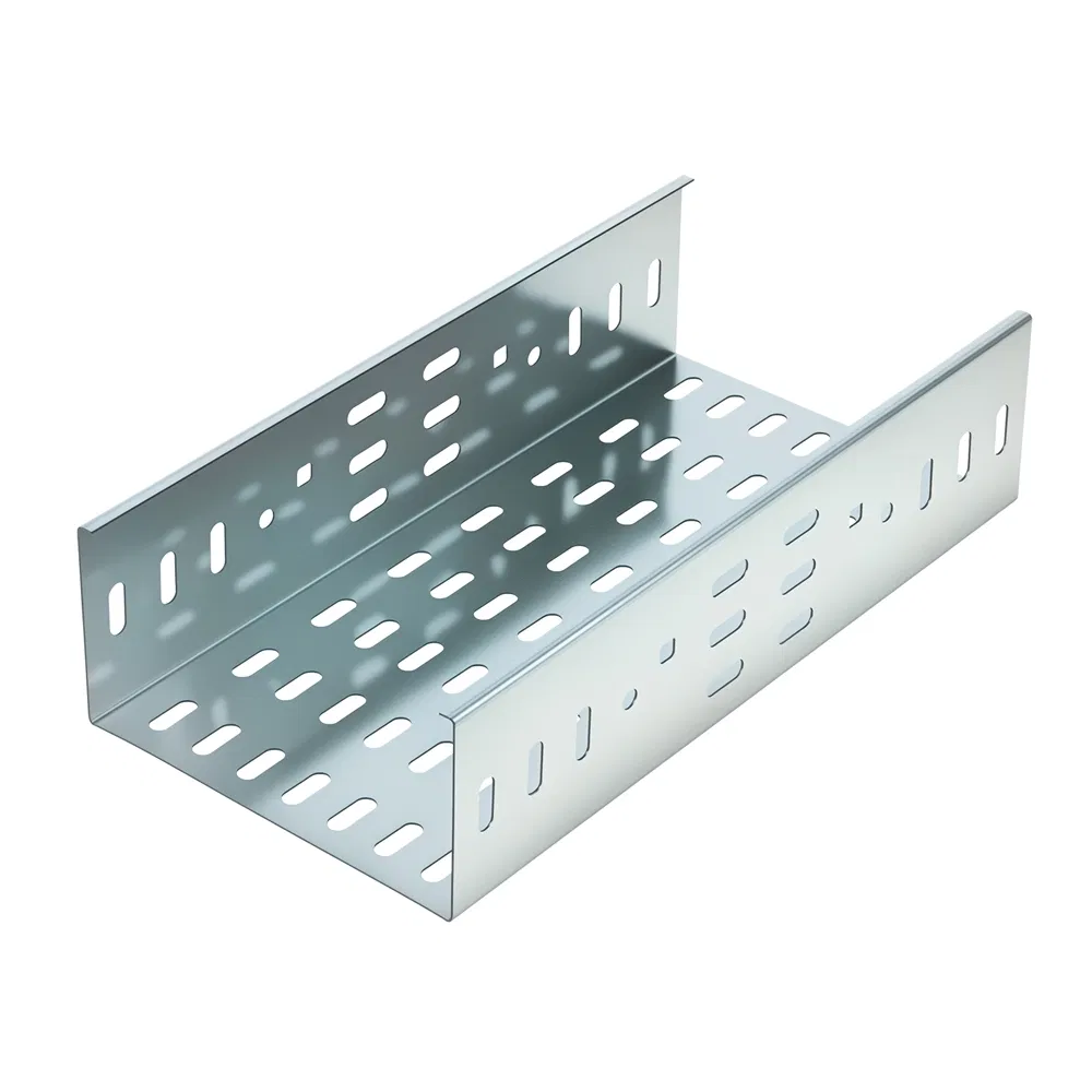 Fireproof Fire Resistance Powder Coated Different Colors Choice Galvanized Perforated Trough Cable Tray Trunking