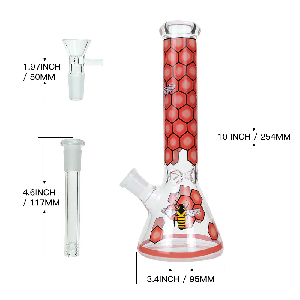 Hbking Borosilicate Material Wholesale Factory Supply Customized Design Beaker Glass Water Pipe