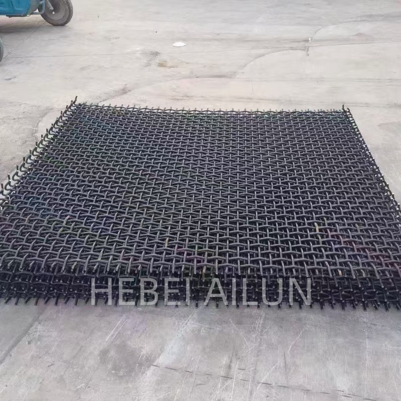 Self Cleaning Vibrating Screen Mesh Heavy Duty Hooked 65mn Steel Wire Screen Mesh