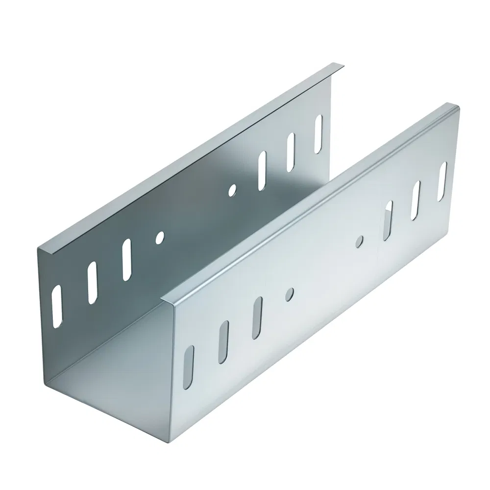 Fireproof Fire Resistance Powder Coated Different Colors Choice Galvanized Perforated Trough Cable Tray Trunking
