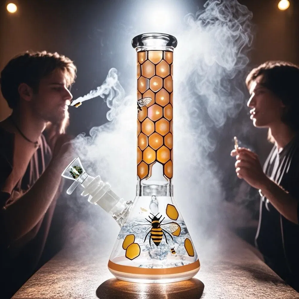 Hbking Borosilicate Material Wholesale Factory Supply Customized Design Beaker Glass Water Pipe