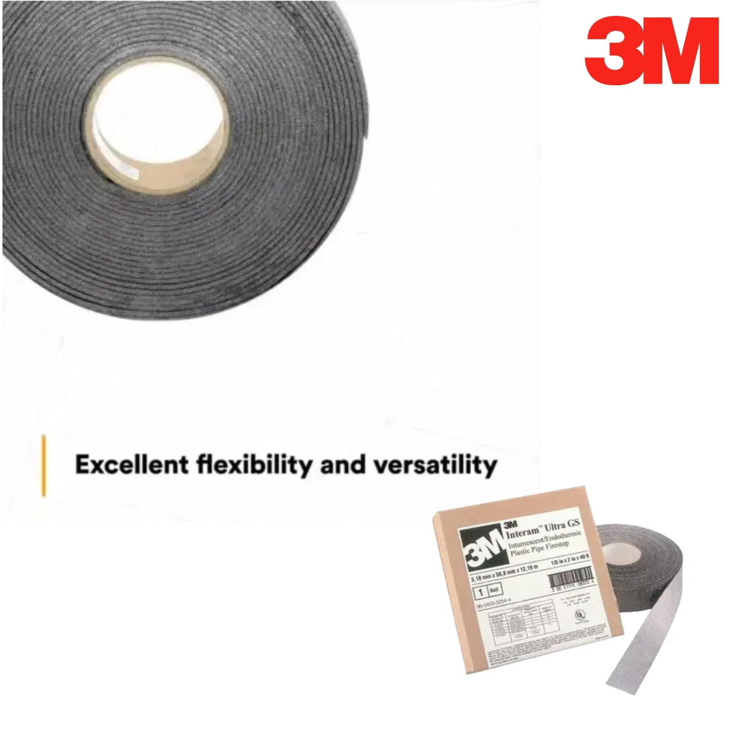 Endless Intumescent Fire Collar Wrap Fire Bandages of 3m Ultra GS Ultimate Heat Resistance