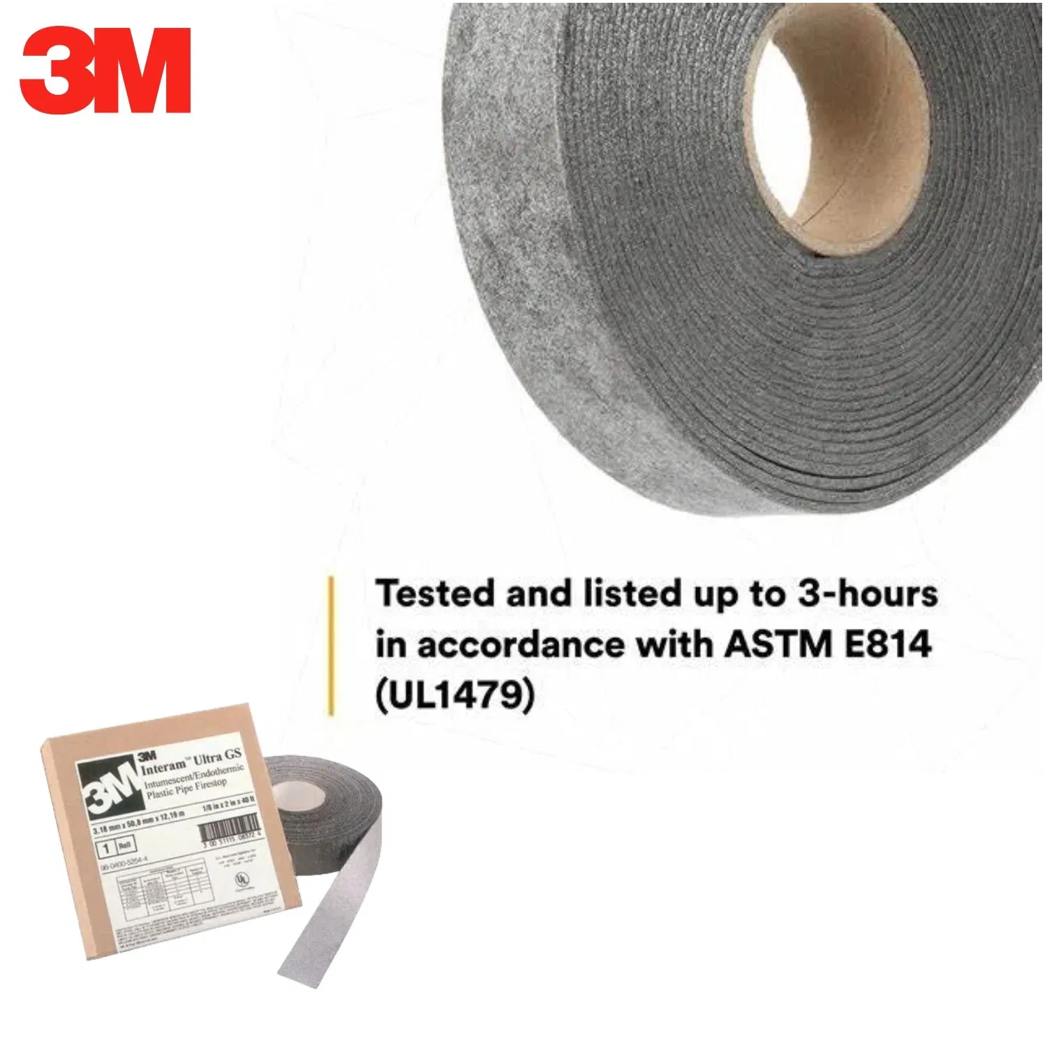 Endless Intumescent Fire Collar Wrap Fire Bandages of 3m Ultra GS Ultimate Heat Resistance