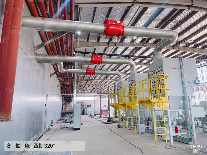 Maycare Big Airflow Horizontal Industrial Cartridge Filter Dust Collector for Shot Blasting