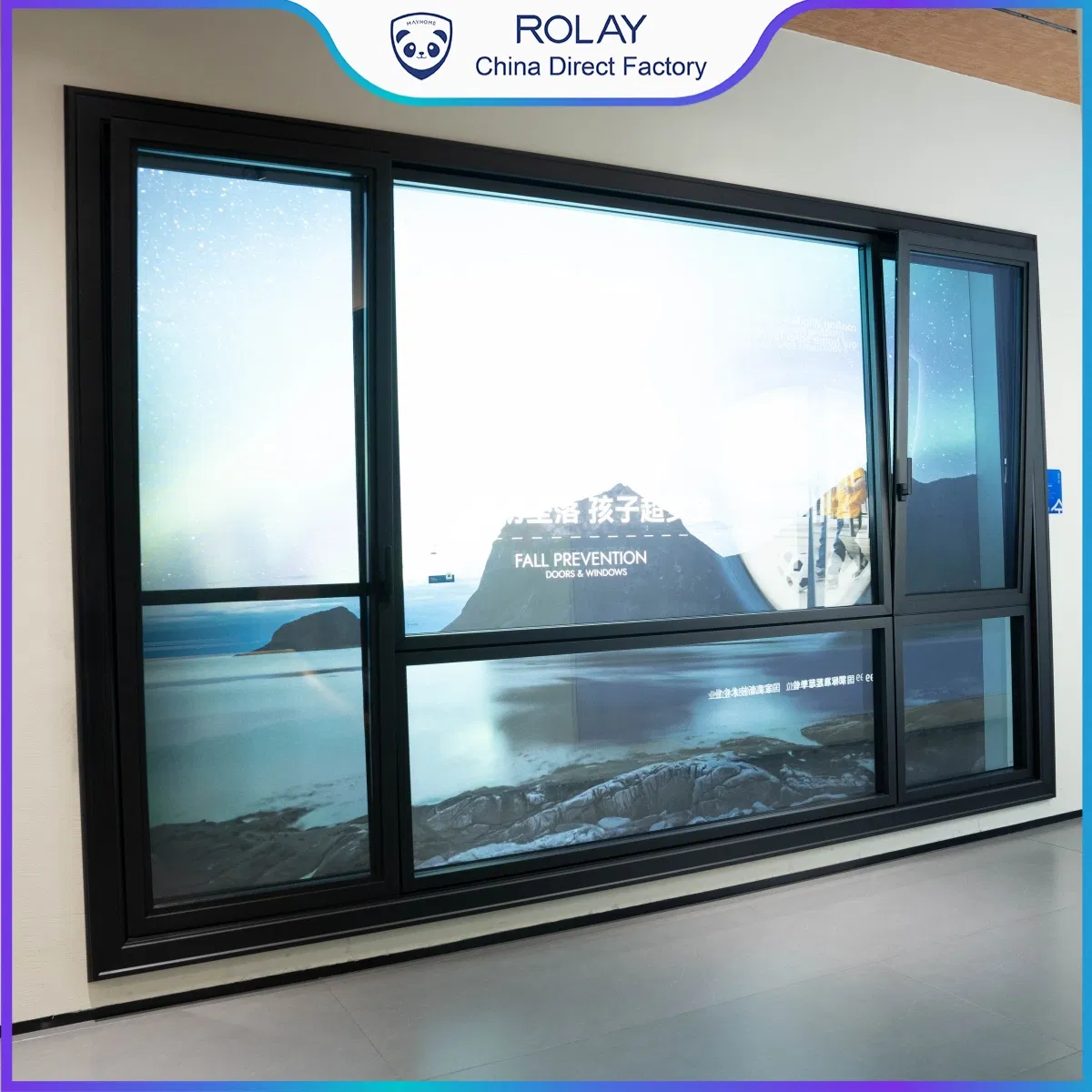 Rolay Glass Window Sliding Window Dustproof Space Saving Drifting Sliding Tilt Turn Multiple Functions Double Glazed High Performance Aluminium Window and Door