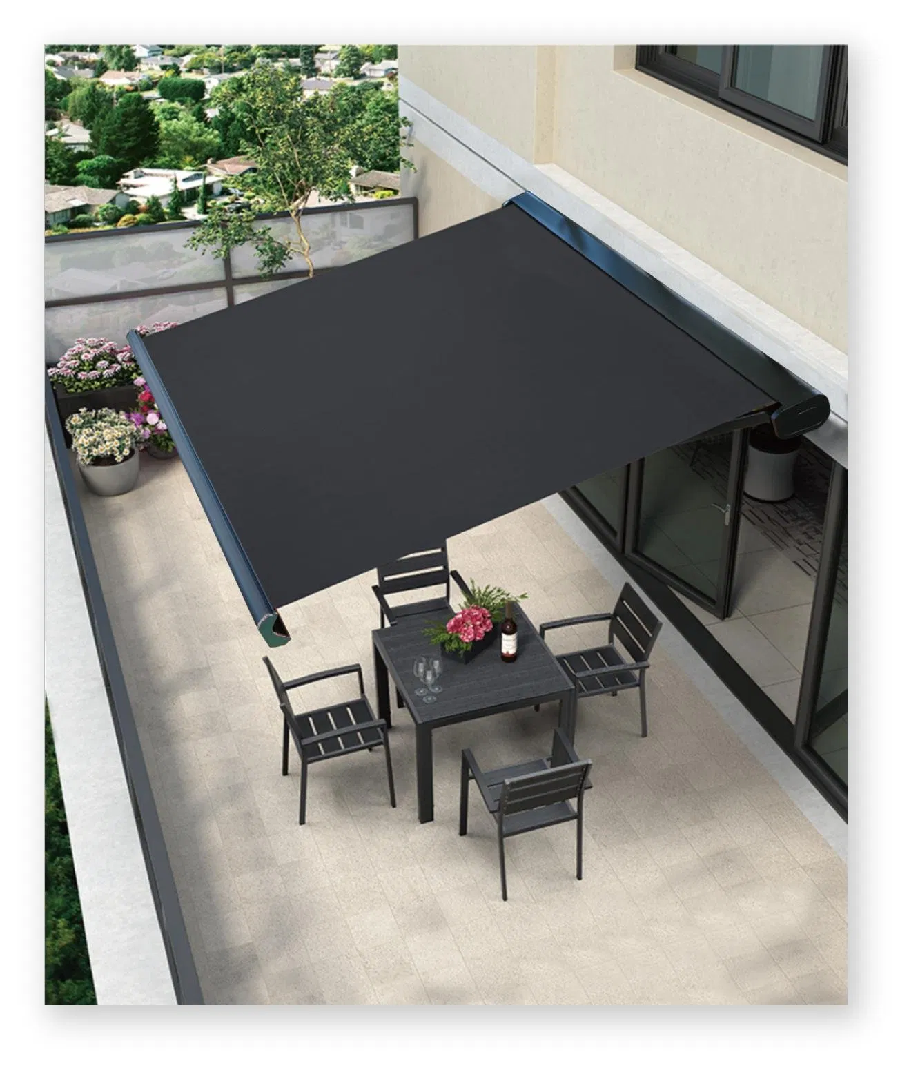 Factory Price Customizable Multiple Color Full Cassette Retractable Awning Outdoor Canopy Sunshade