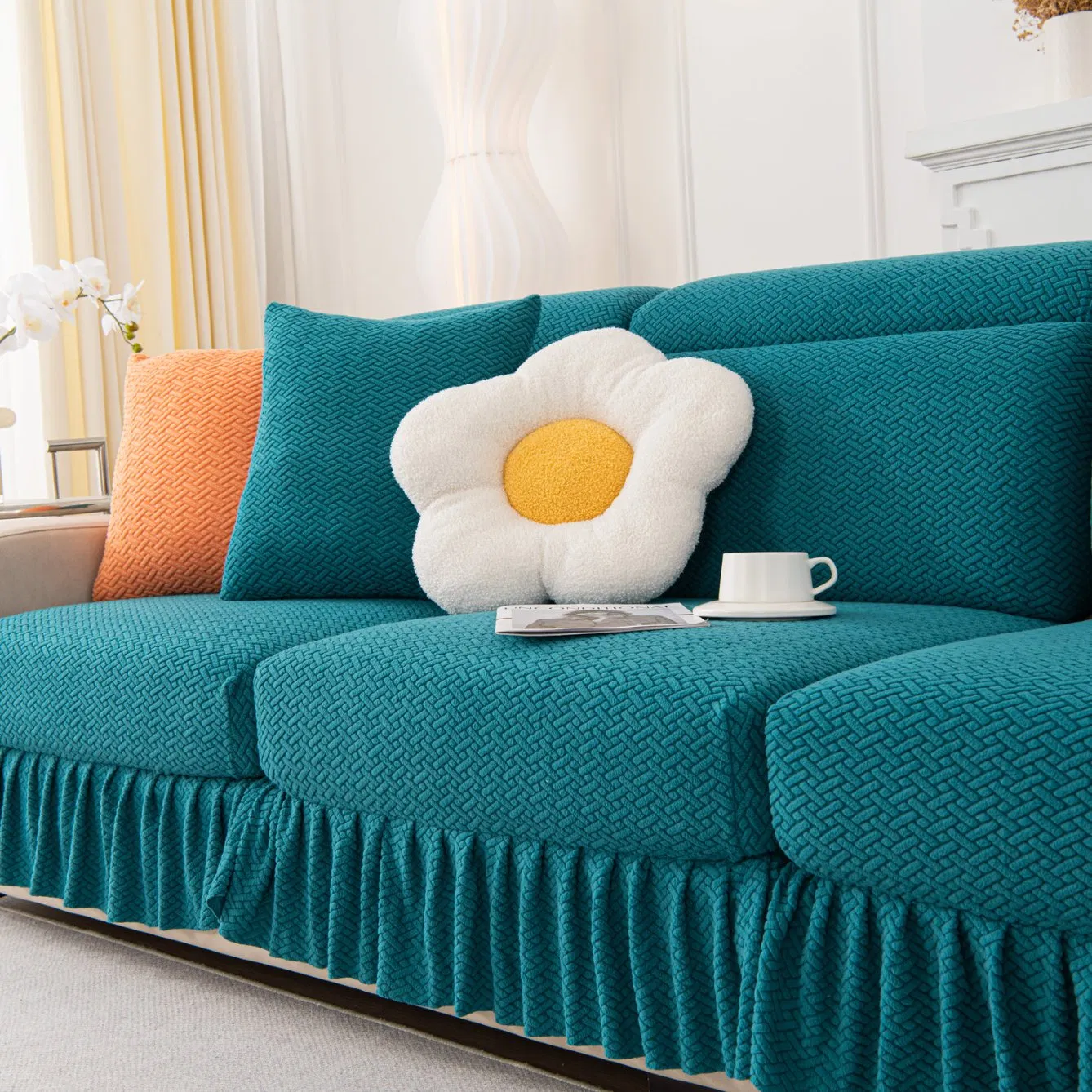 Skirt Edge All Season Universal High Elasticity Anti Slip and Dustproof Sofa Cover