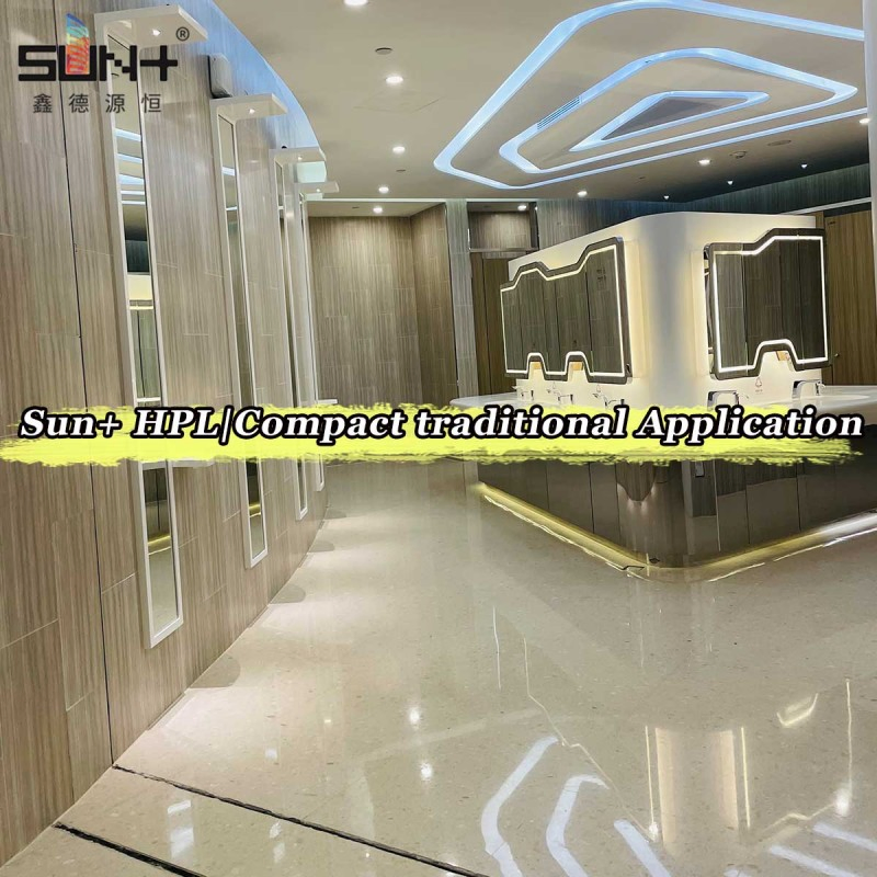 Anti-Moisture Fire-Resistant Impact Resistance Compact HPL Laminate Washroom Restroom Bathroom Stalls Toilet Partition for Hotel Hospital