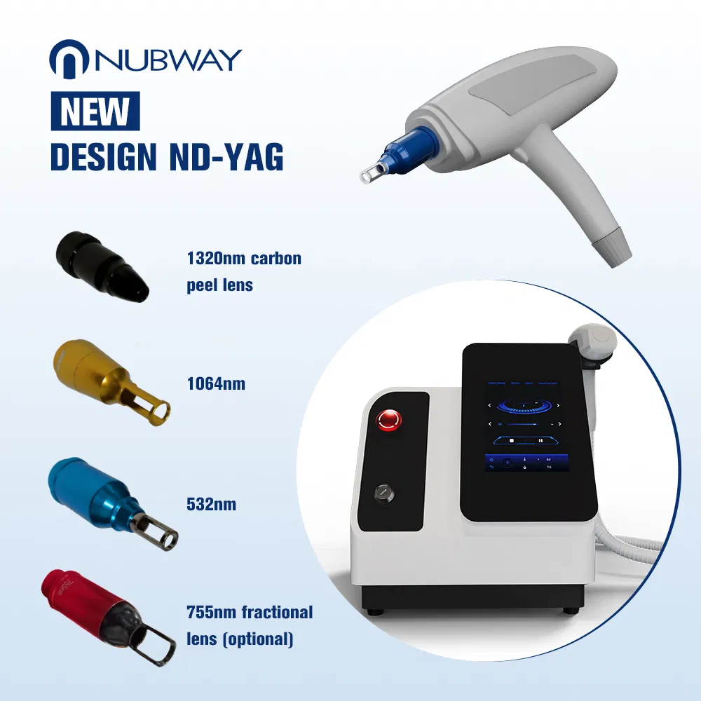 Nubway Cost ND YAG Q Switched Laser Tattoo Removal Professional Portable ND YAG Laser Tattoo Removal Machine with Factory Price 1064nm 532nm Laser