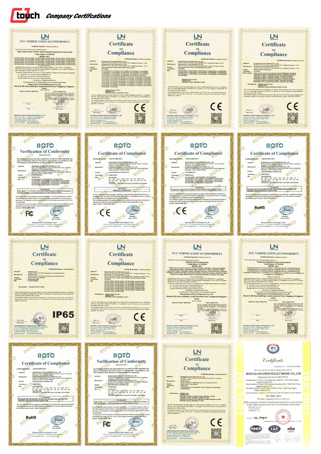 Certifications