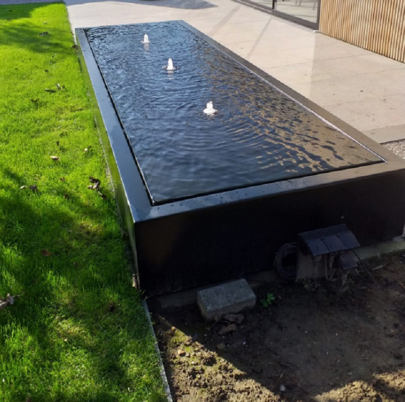 Powder Coated Rectangular Aluminium Water Tables Garden Water Features