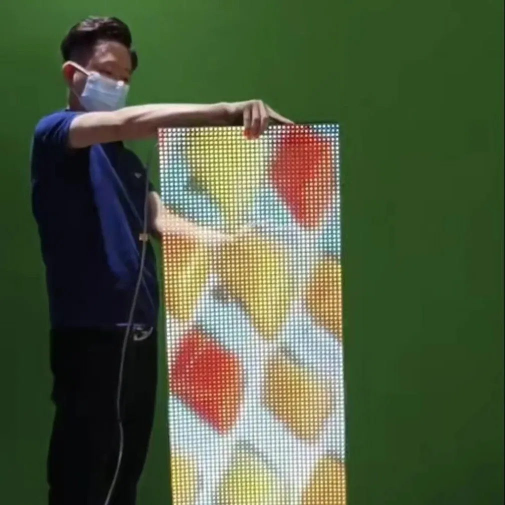 Fast Installation Transparent Self-Adhesive Flexible LED Screen Glass Film LED Display Screen for Shopping Mall Glass Window