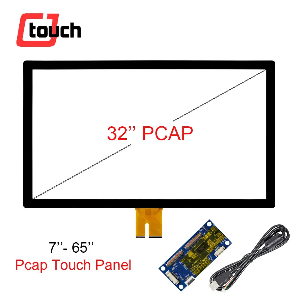 32 Inch Pcap Touch Screen Custom Size Pcap 32 Inch Capacitive Touch Panel, Capacitive Touch Screen Panel