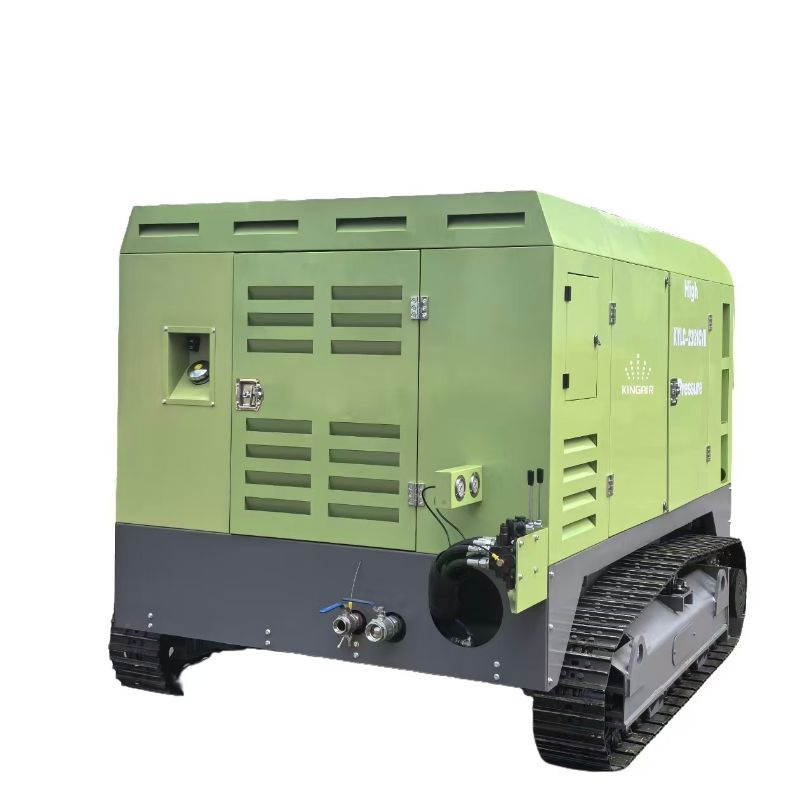 Kingair 21bar 23m3/Min Twin-Screw Diesel Engine Portable Mining Air Compressor Global International Export Standard 185 to 813cfm 116 Psi to 305psi After-Cooler