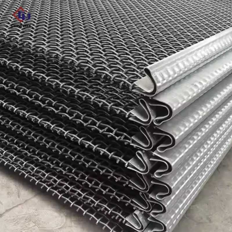 Quarry Special High Wear-Resistant Steel Wire Mesh Durable Automatic Cleaning Anti-Blocking Coil Screens Low Cost Cutting-Plain