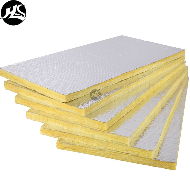 High Fire Resistance Sound Proofing Glass Wool Sheet HVAC Duct Fibreglass Rigid Board 48kg Acoustic Glass Wool Board