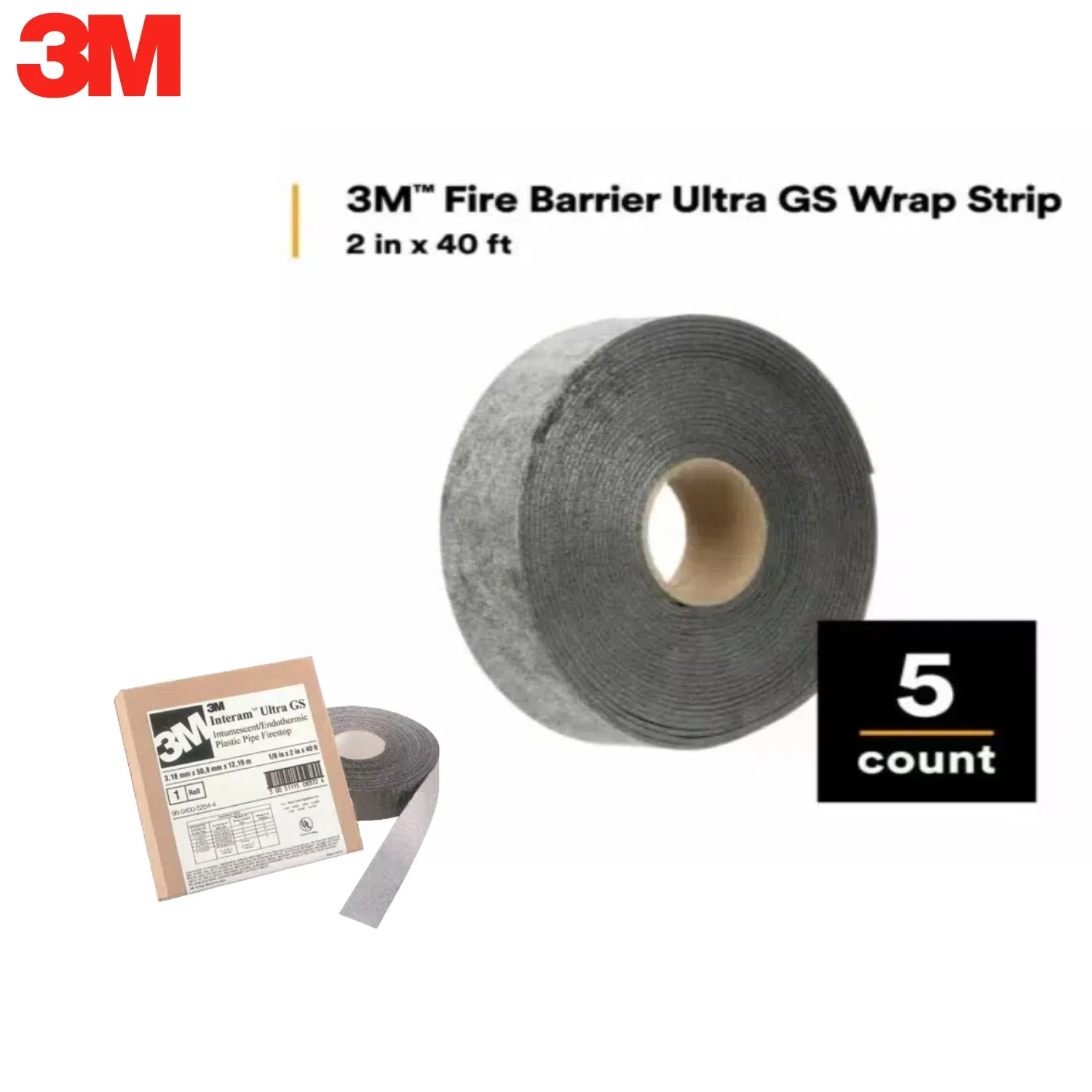 Endless Intumescent Fire Collar Wrap Fire Bandages of 3m Ultra GS Ultimate Heat Resistance
