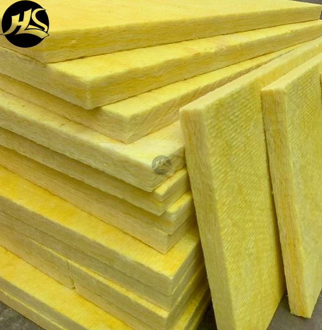 High Fire Resistance Sound Proofing Glass Wool Sheet HVAC Duct Fibreglass Rigid Board 48kg Acoustic Glass Wool Board