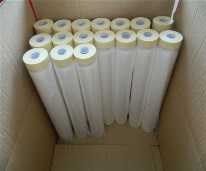 Premium Dust-Proof Masking Film Pre Taped Painter Painting Masking Film for Cars and Furniture