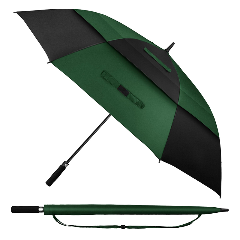 The 68-Inch Large Golf Chinese Umbrella Is Equipped with a Storm-Resistant Double Canopy Wholesale Market Promotion Gift
