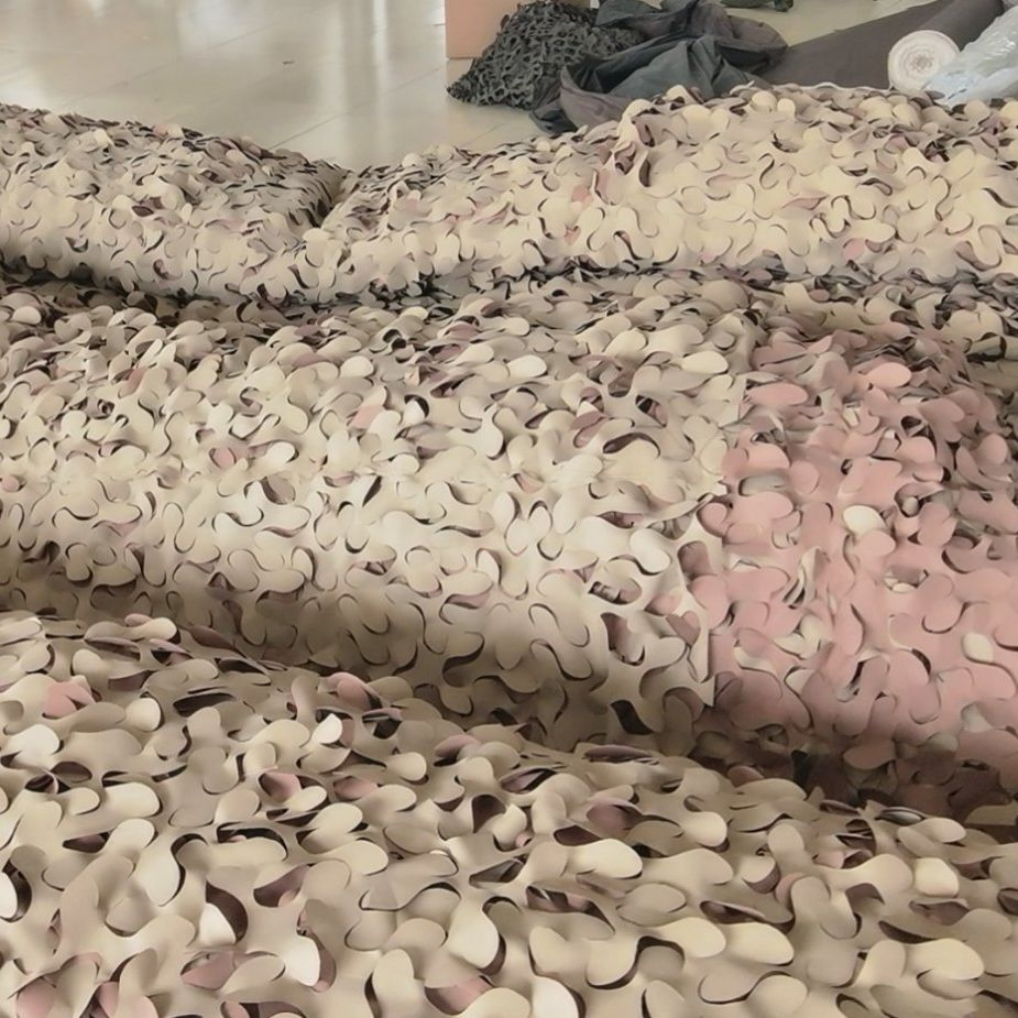 Anti UV, Fire Resistance 210d Large Roll Camouflage Net 50meter Rope Reinforced