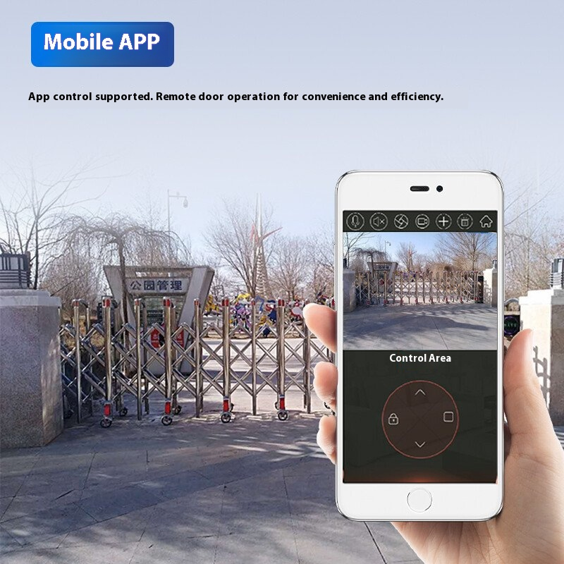 Factory Fence Telescopic Sliding Gate Automatic Stainless Steel Retractable Gate