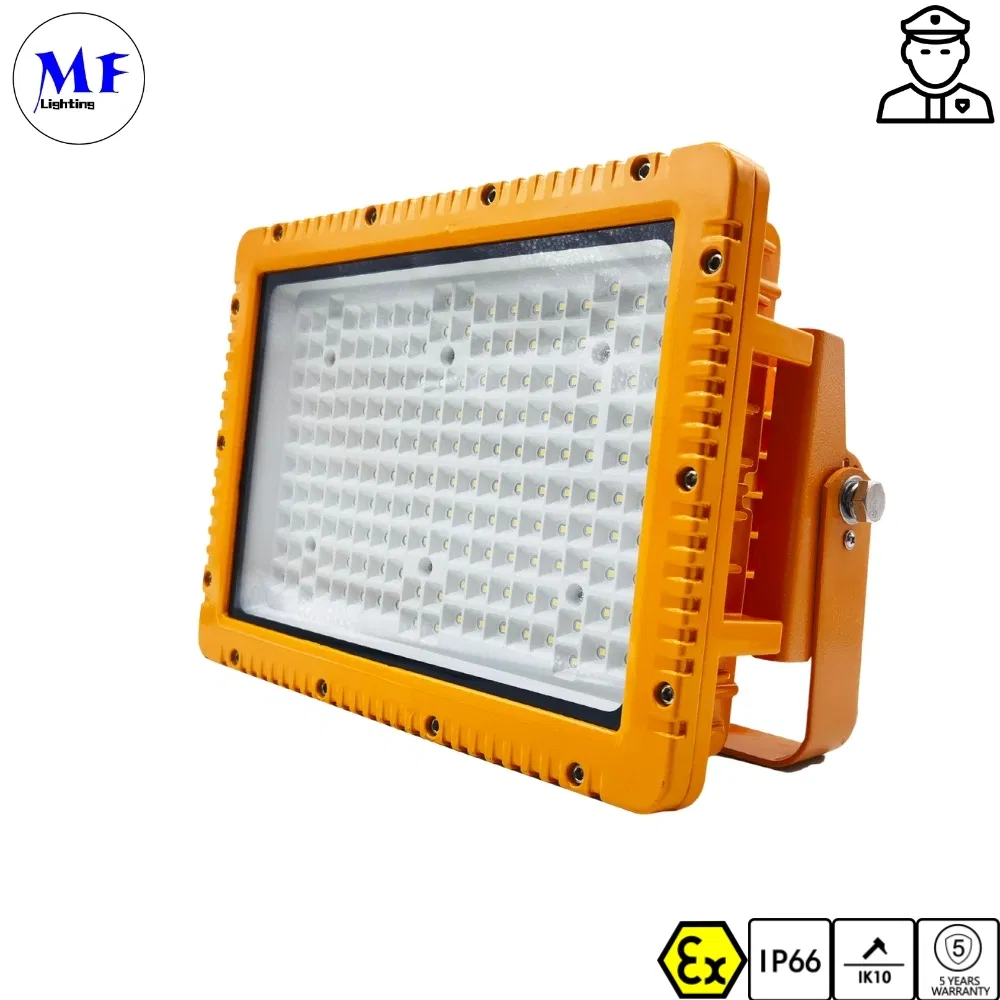 Atex Ex Iecex Ik10 IP66 Dustproof Explosion Explosive Proof 50W 80W 100W 150W 200W 240W LED Flood Light for Marine Offshore and Storage Yard
