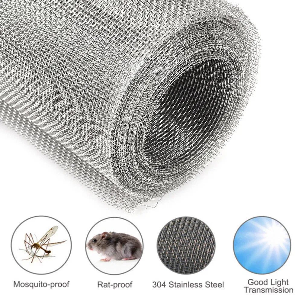 Stainless Steel Security Wire Mesh Stainless Steel Mesh Sieve Woven Screen for Window Insect Guards