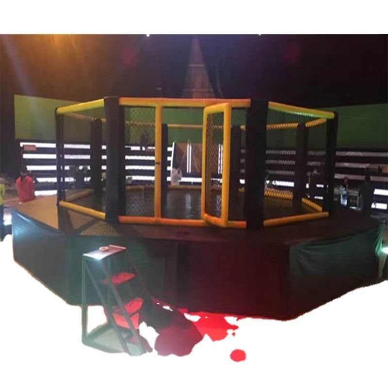 Cheap International Standard Boxing Ring MMA Cage with Catwalk Around It Wrestling Cage Exported
