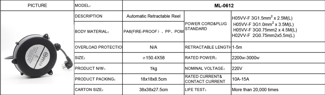 Automatic Retractable Power Cord Reel Banner