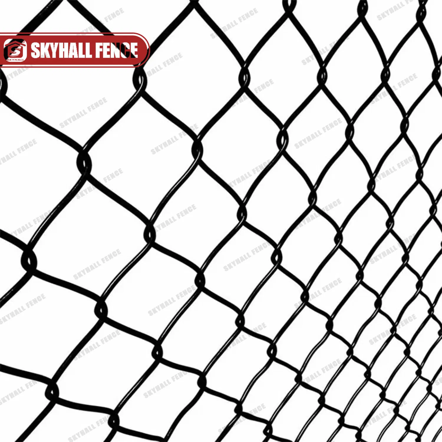 Factory Direct Black PVC Coated Chain Link Fence for Sports Court