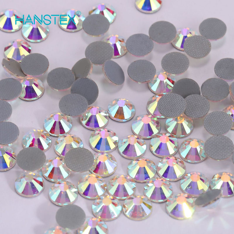 Wholesale Ss4-Ss40 Round Strass Hot Fix Crystal Flat Back Rhinestone