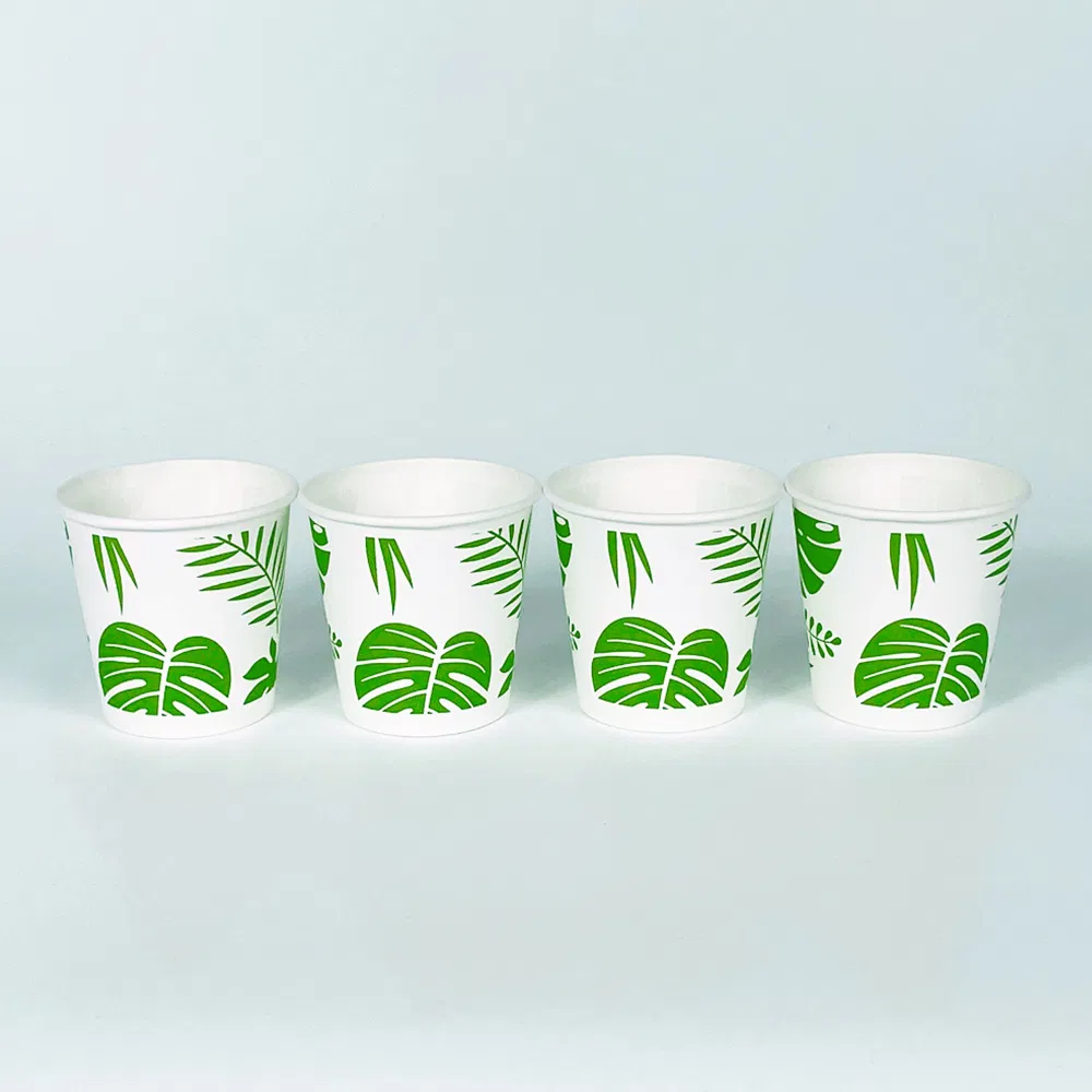 Green Paper Cup 6.5oz Capacity with Food Safety Certificate Eco-Friendly and Convenient