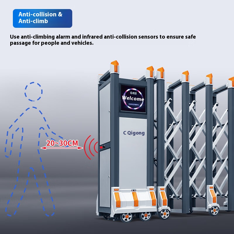 Best Hotel Residence Door Electrical Automatic Sliding Main Gate Retractable Gate