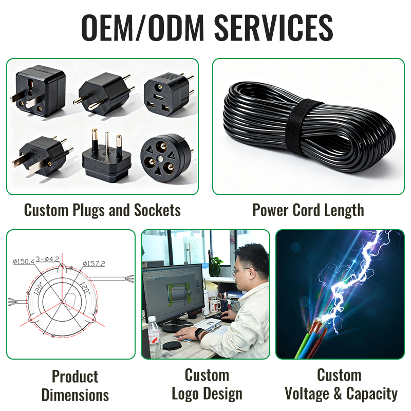 5m American Plug Power Cord Auto Retractable Weatherproof Cable Reel