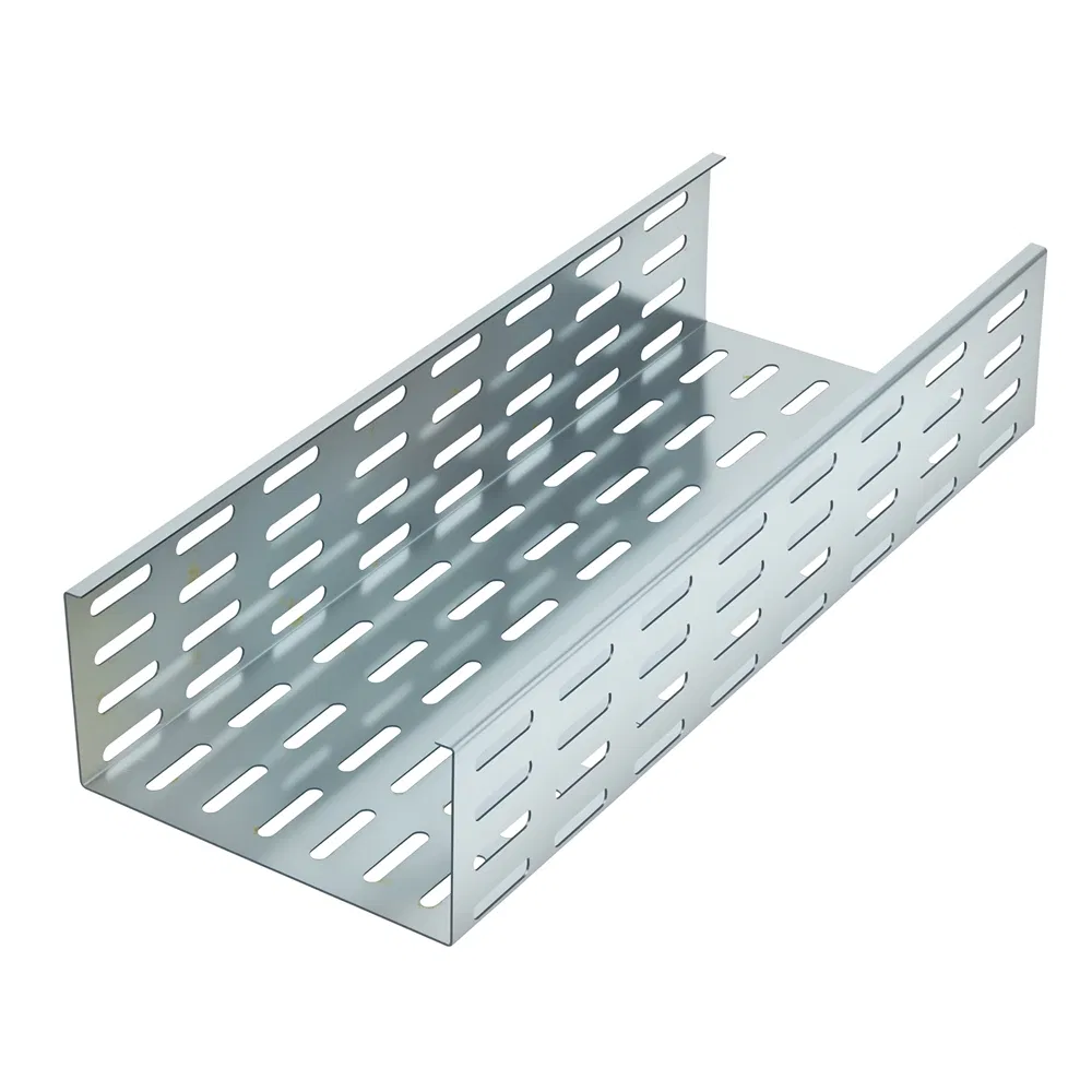 Fireproof Fire Resistance Powder Coated Different Colors Choice Galvanized Perforated Trough Cable Tray Trunking