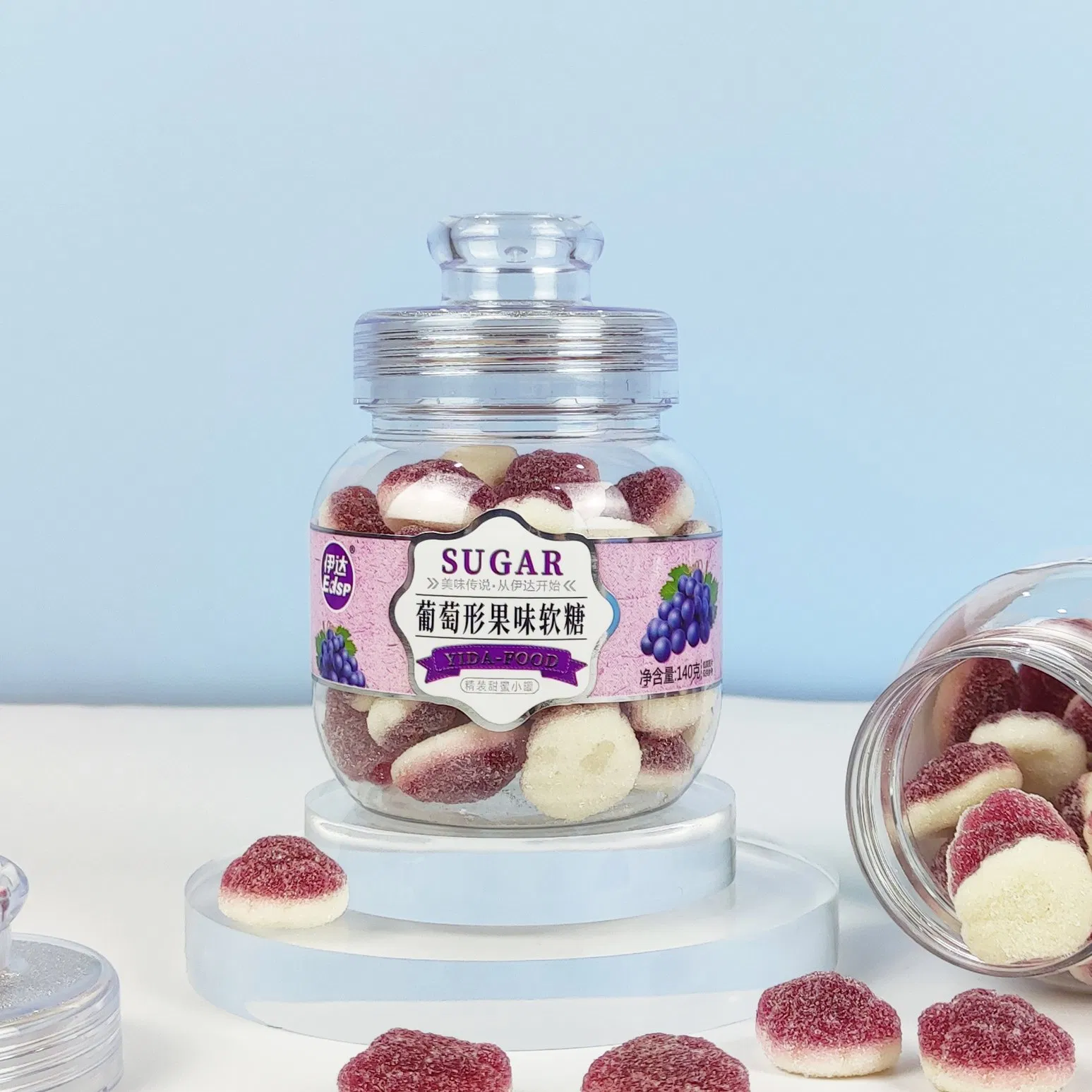 Wholesale Fruit Flavored Fruit Juice Gummies Customized Bottled Sweet and Sour Candy