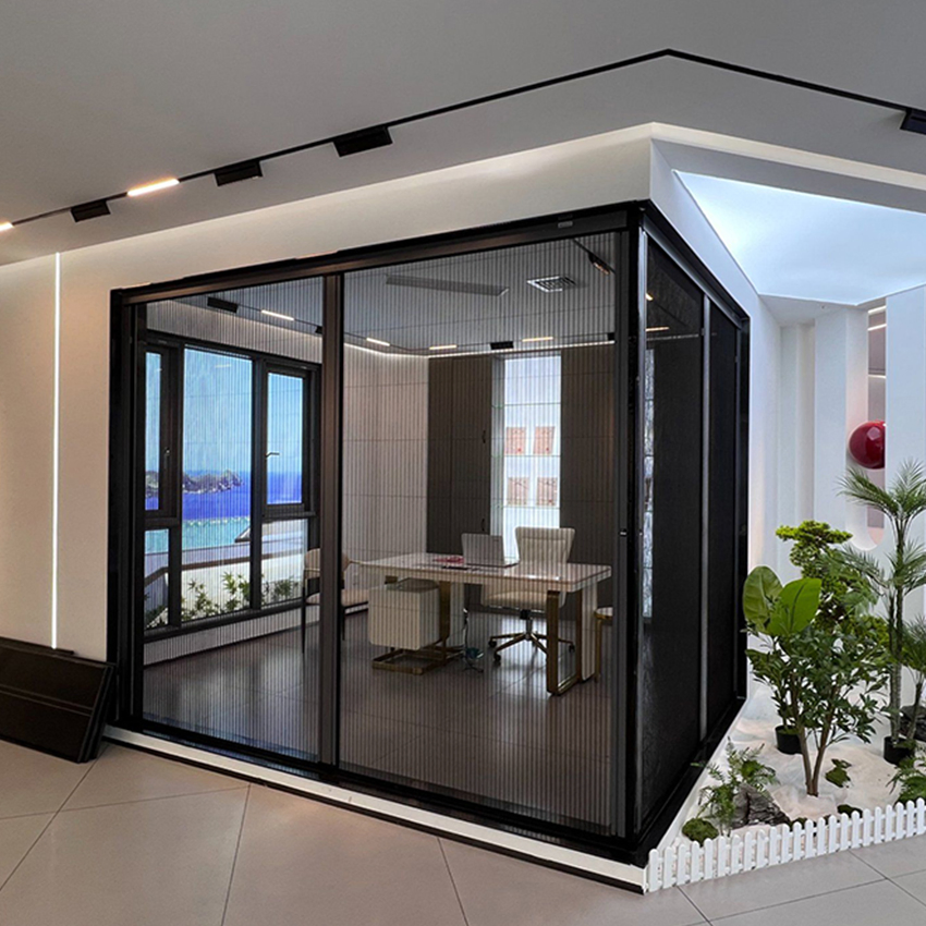 Slide Retractable Window Screen Trackless Folding Screen Window