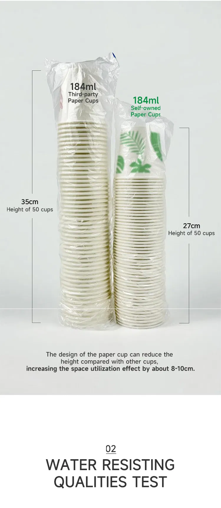 White and Green Design Cup