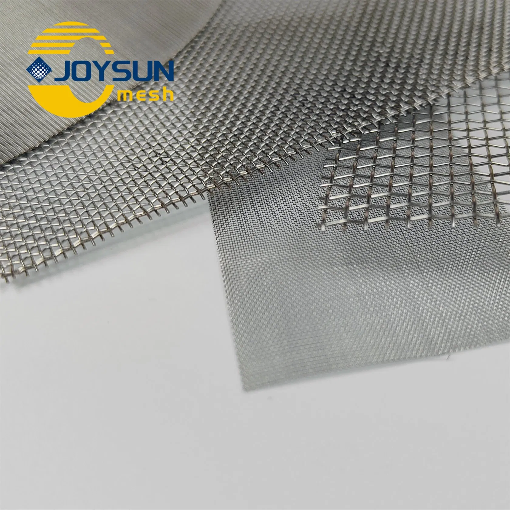 Joysun 304 316 316L 201 430 Metal Stainless Steel Net Braided Woven Wire Mesh Sieve Mesh Micron Filter Crimped Round Disc Plain Twill Mesh
