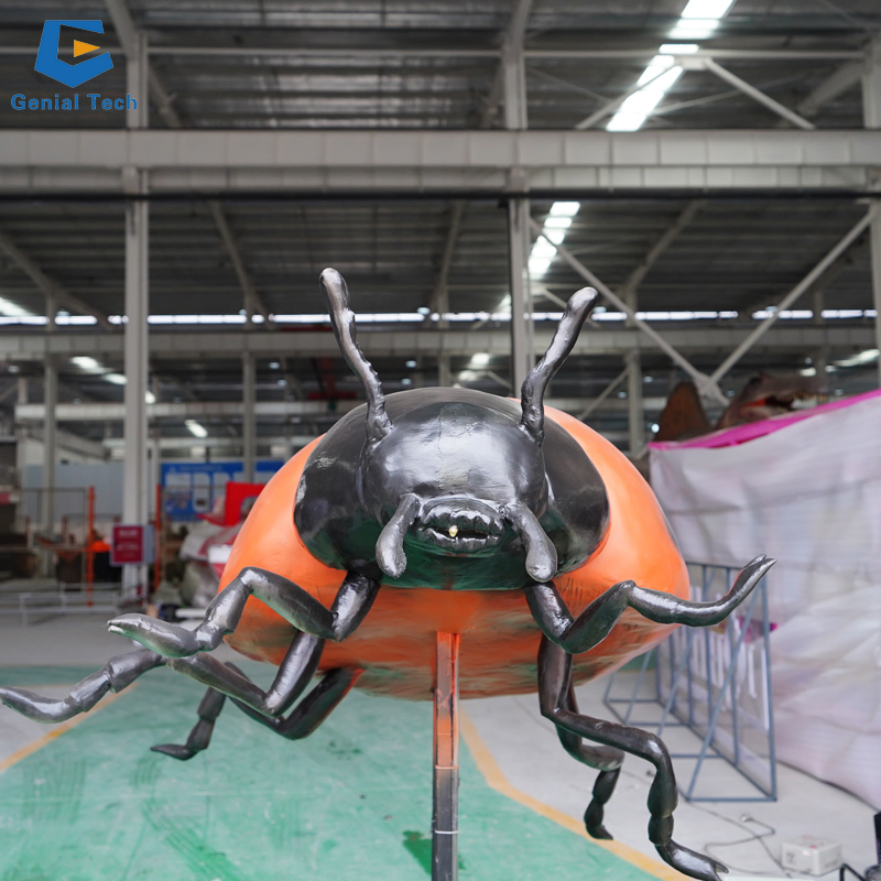 Ccaa05 High Quality Simulation Insects Animatronic Ladybird Model for Garden Decoration