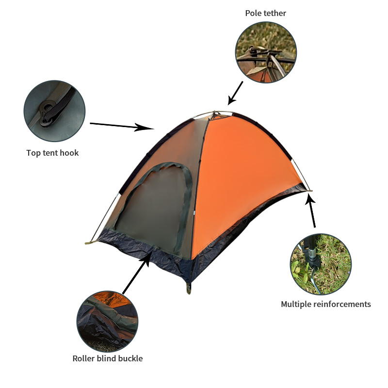 Portable Automatic Pop Camping Tent Fire Prevention with UV Protection Waterproof Strong Wind Resistance for Outdoor Camping